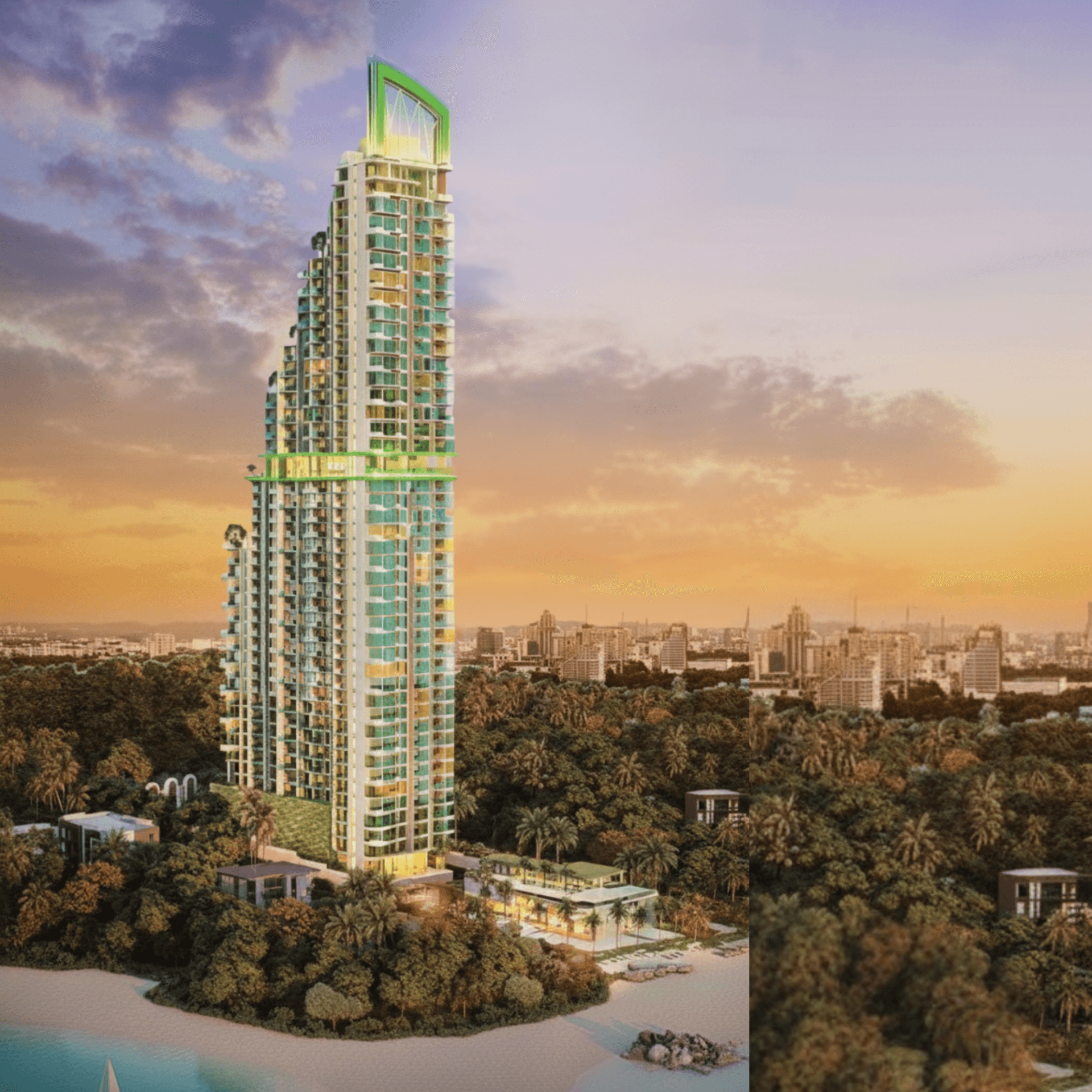 Riviera Palm Beach Wongamat projekt na pláži v Pattayi
