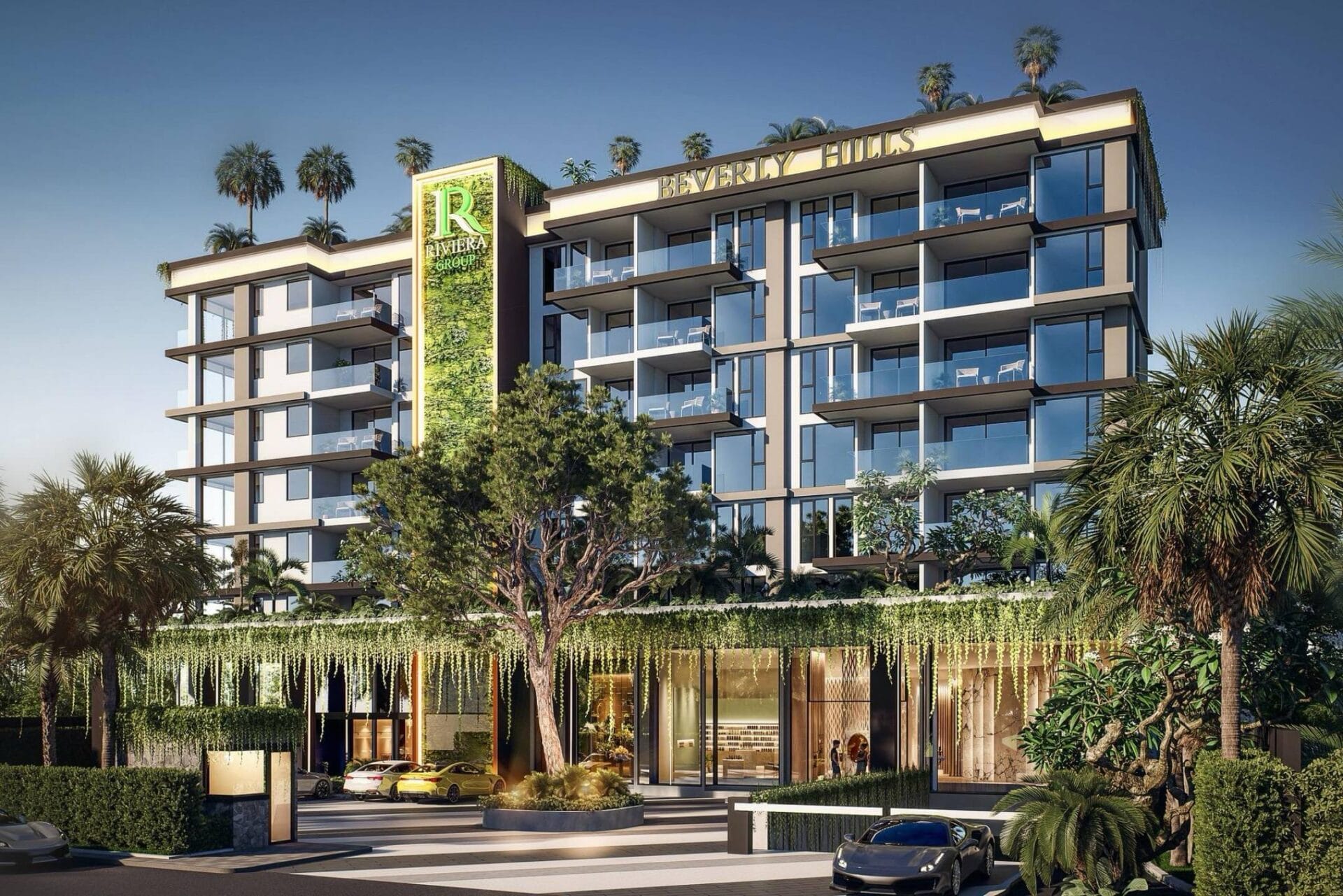 The Riviera Beverly Hills Residences Pattaya náhľad budovy z prednej strany